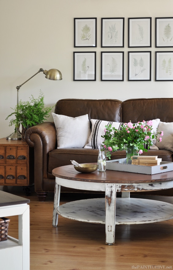 Decorating with Leather {The New Sofa}