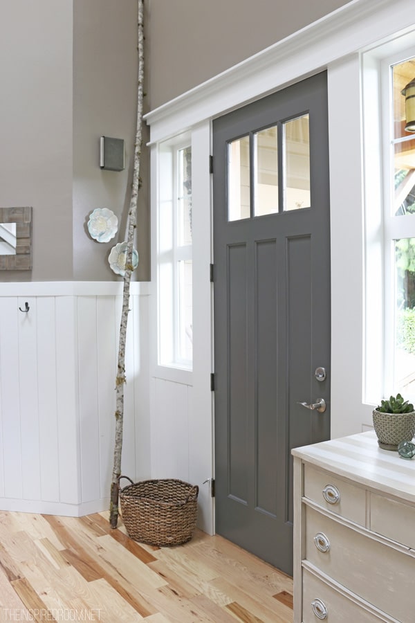 Charcoal Painted Front Door The Inspired Room