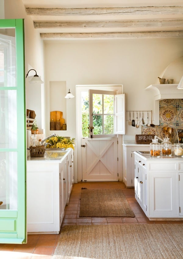 A Spring-Inspired Kitchen  Country kitchen designs, Plate racks