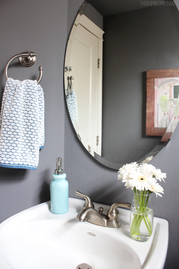 Townhouse Powder Room Update {and City Print Giveaway!}