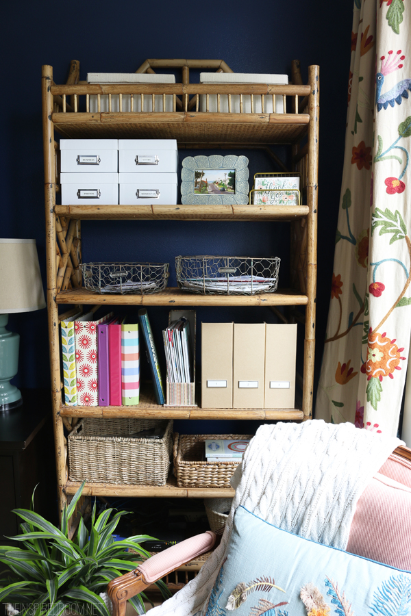 Flea Market Find {Rattan Shelving}