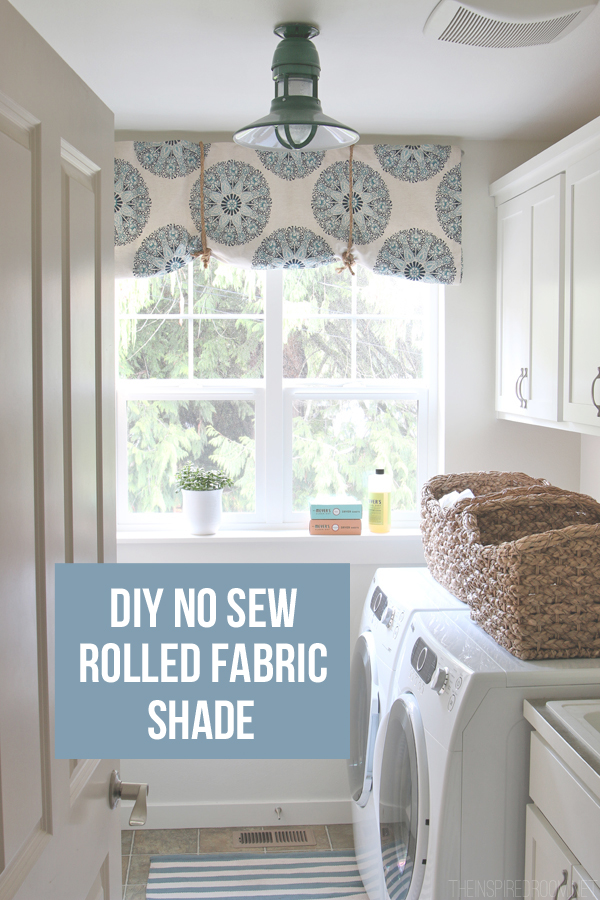 How to Make a {No Sew!} Rolled Fabric Shade