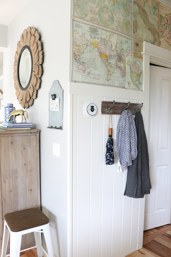 My DIY Map Wallpaper {Small Hallway}