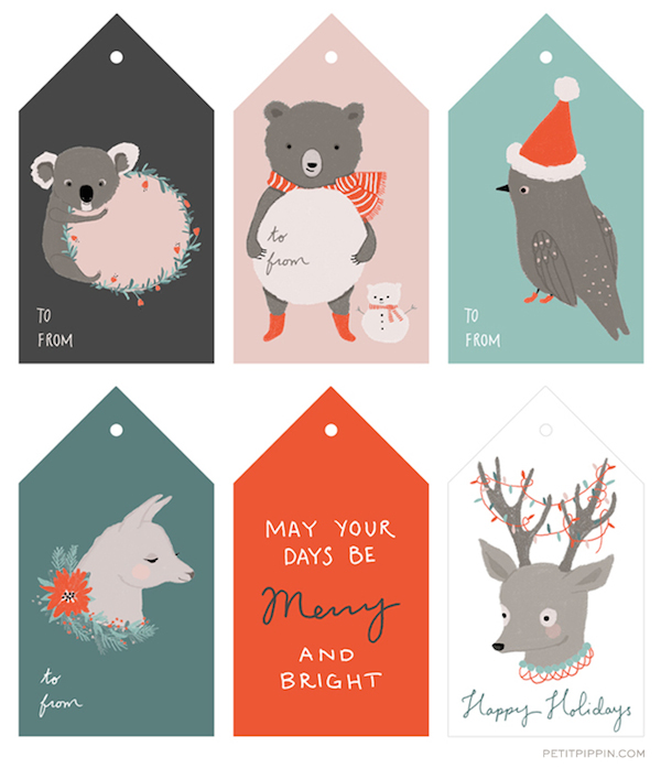 Cute Christmas Tags for Kids, Printable Holiday Tags