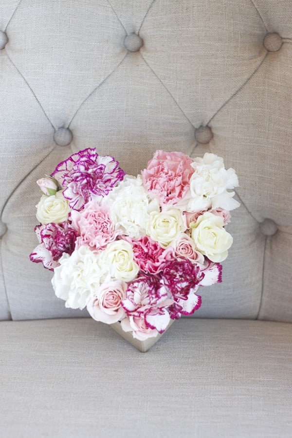 DIY Floral Heart {Valentine's Day Gift Idea}