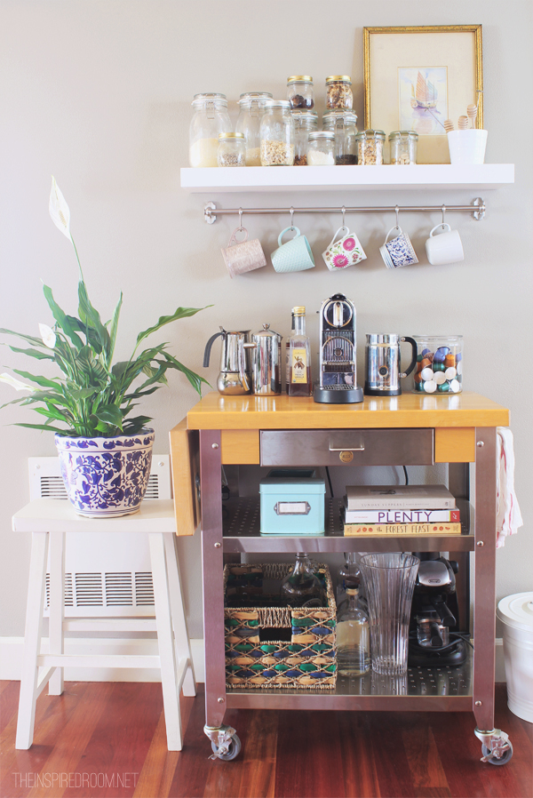 Townhouse Update New Coffee Cart | The Inspired Room