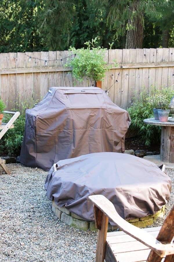 Backyard Improvements {& new patio furniture covers!)