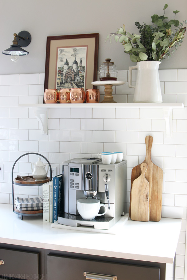 How to Make a Kitchen Coffee Station! - The Inspired Room