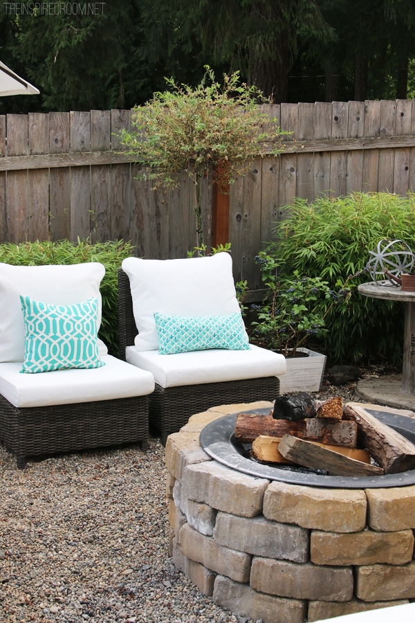 My Backyard Tour {Pea Gravel Patios, Flagstone & Secret Garden}