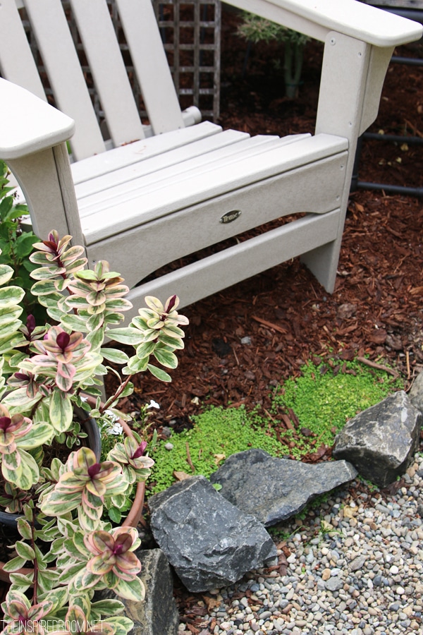 My Backyard Tour {Pea Gravel Patios, Flagstone & Secret Garden}