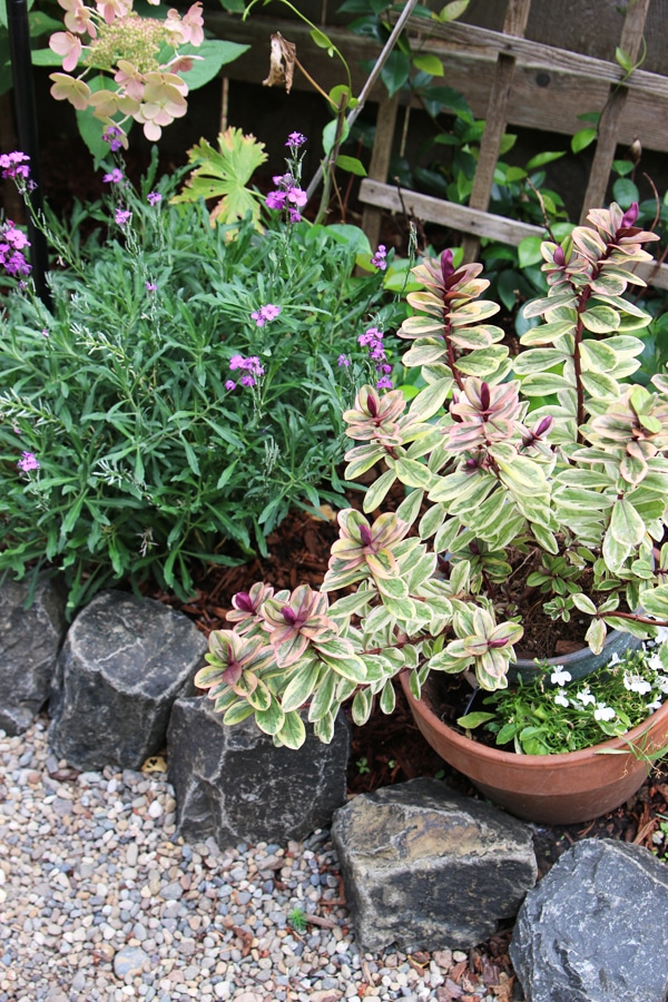 My Backyard Tour {Pea Gravel Patios, Flagstone & Secret Garden}