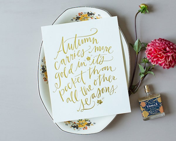 5 Art Prints to Welcome Autumn {Lindsay Letters}