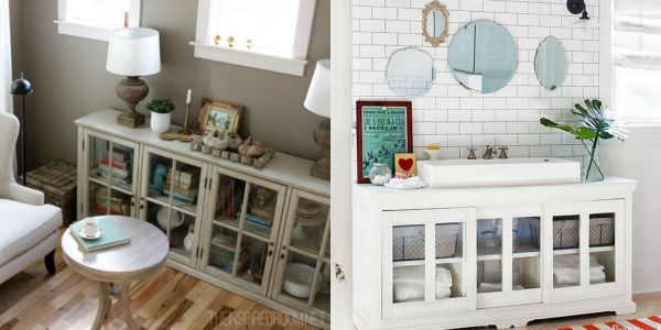 {Inspiration} Repurpose Furniture into Bathroom Vanity