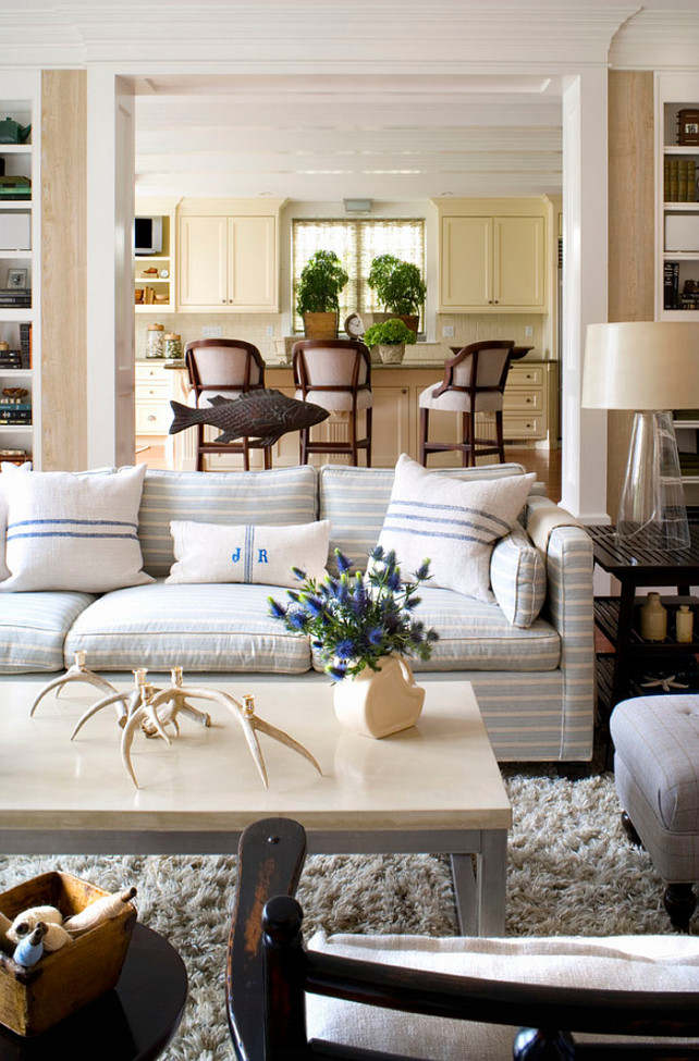 Subtle Striped Sofas - The Inspired Room