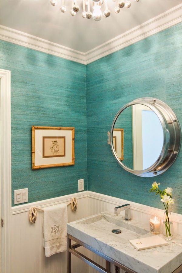 Seagrass Wallpaper Bathroom