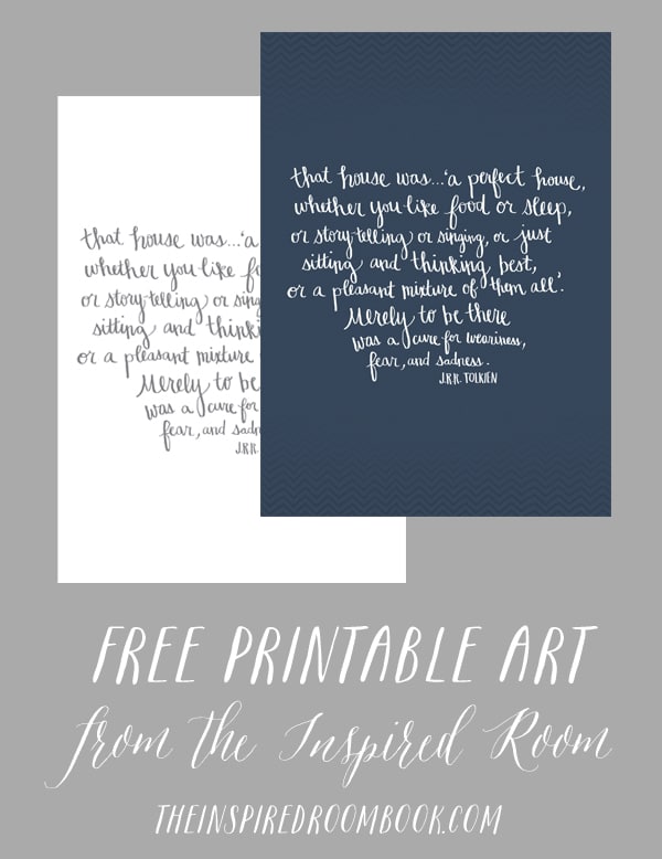 That House Was A Perfect House {Free Printable Artwork}