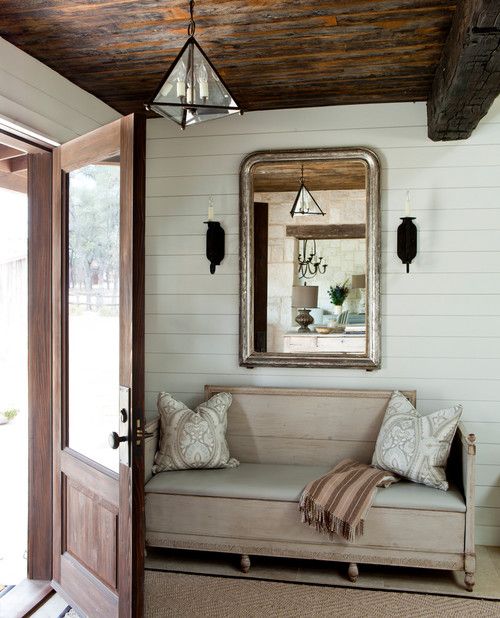 {Inspired By} Wood Beam & Plank Ceiling Design