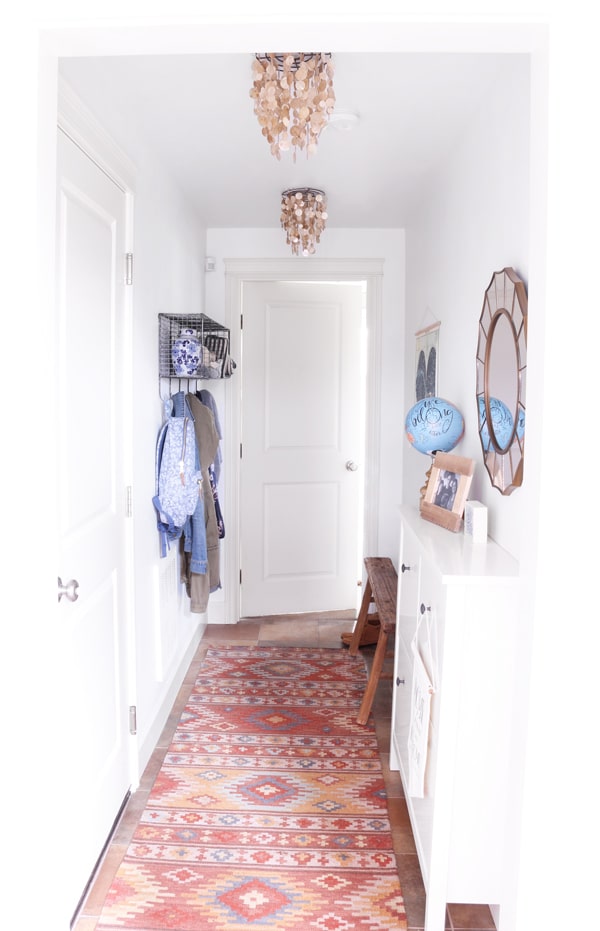 Organizing a Small Entry & A Hall Makeover {A Townhouse Update}