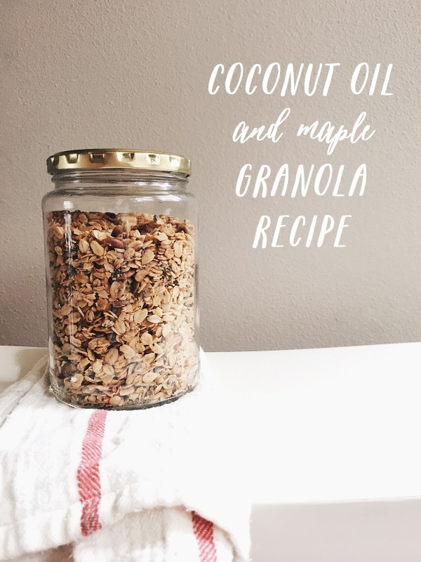 Coconut Oil and Maple Granola Recipe