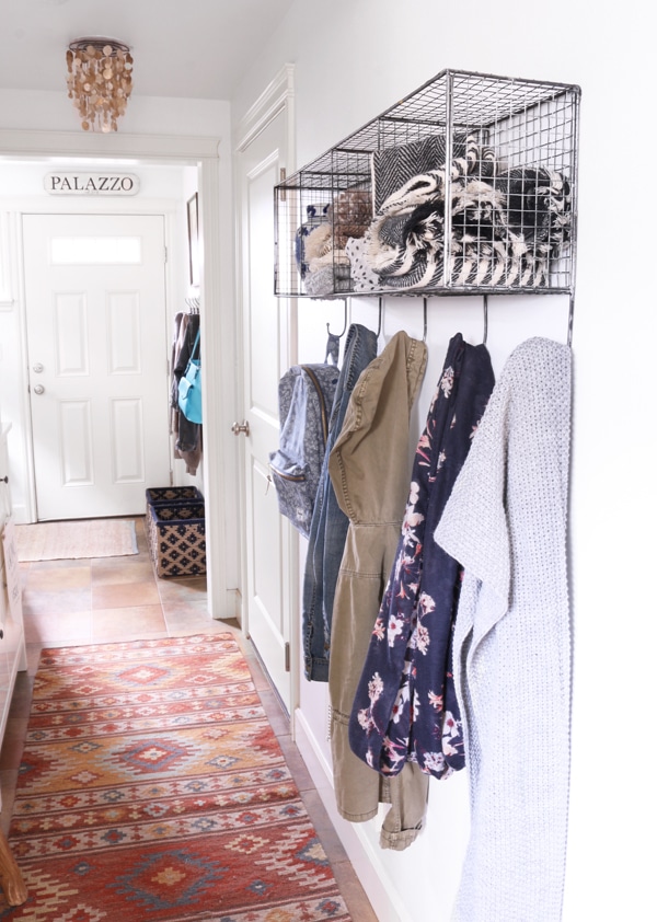 Organizing a Small Entry & A Hall Makeover {A Townhouse Update}