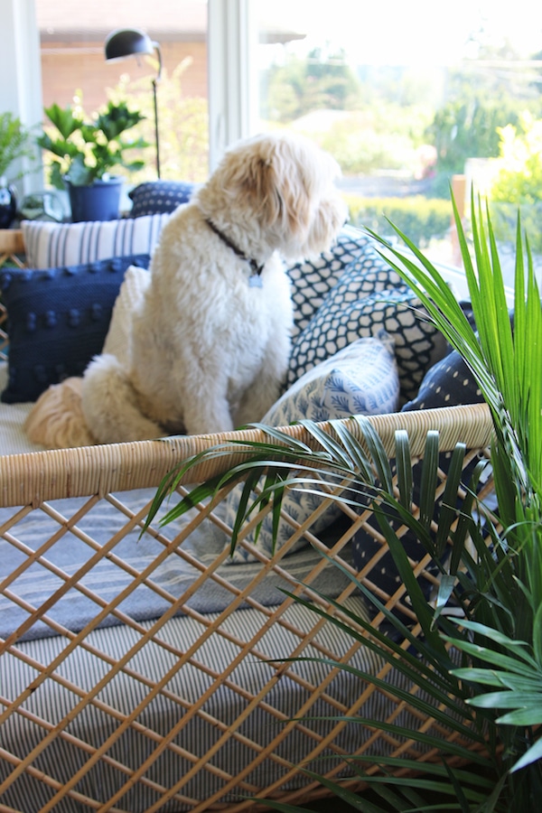 Our Rattan Daybed {Cozy Corner with a View}