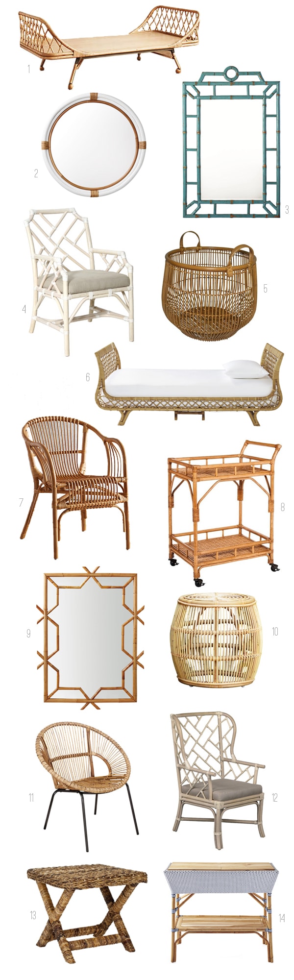 Rattan & Bamboo Accent Furniture {Classic & Trending}