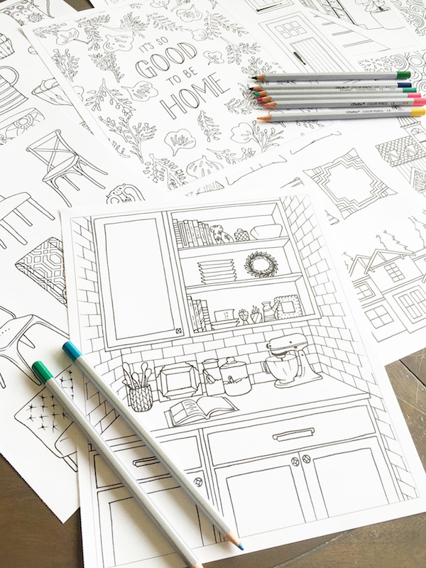 An Adult Coloring Book for Home Decor Lovers!