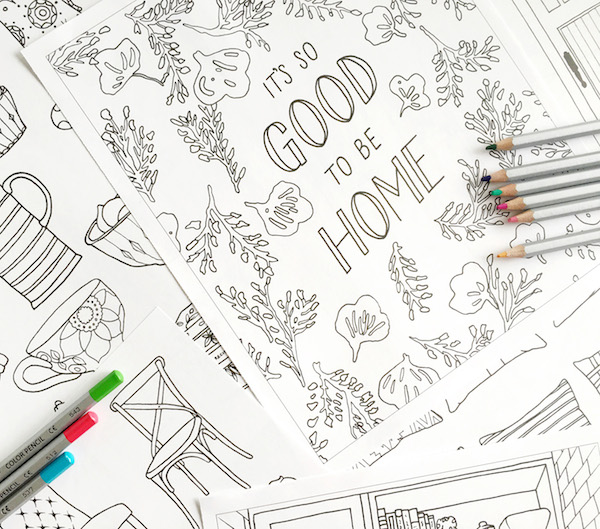 An Adult Coloring Book for Home Decor Lovers!