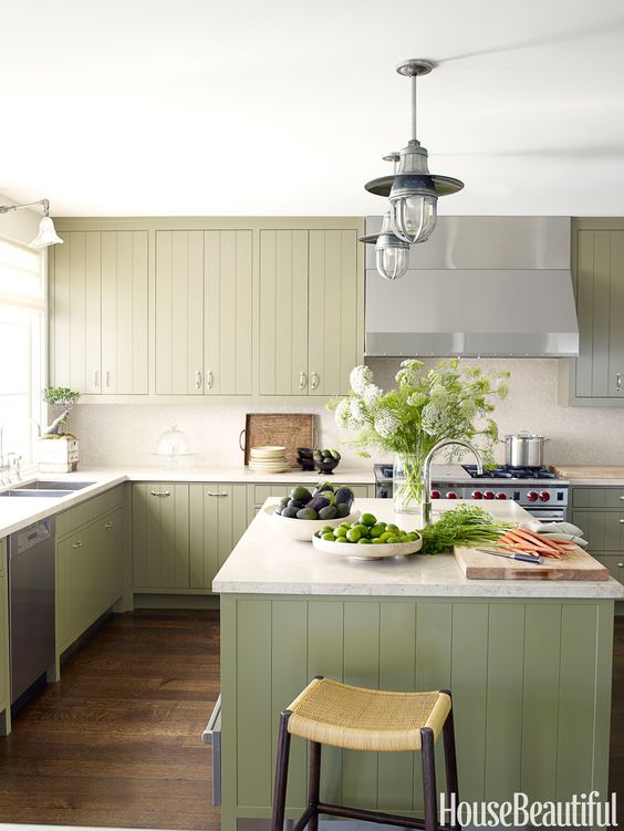 Colored Kitchen Cabinets: Inspiration - The Inspired Room