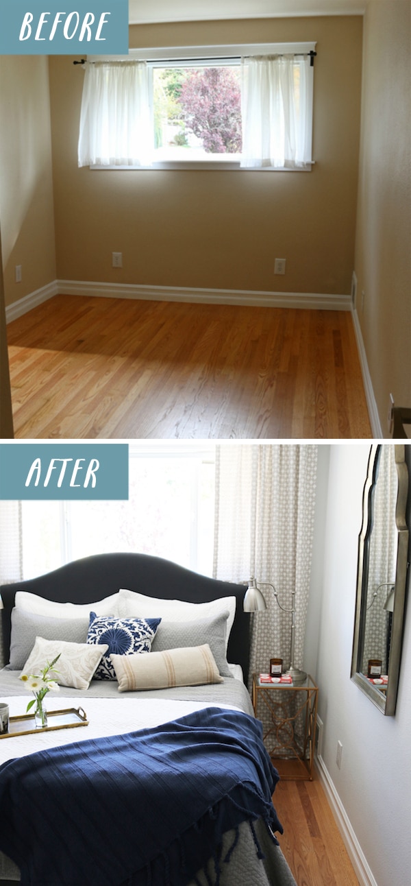 Small Bedroom Makeover: Before & After - The Inspired Room