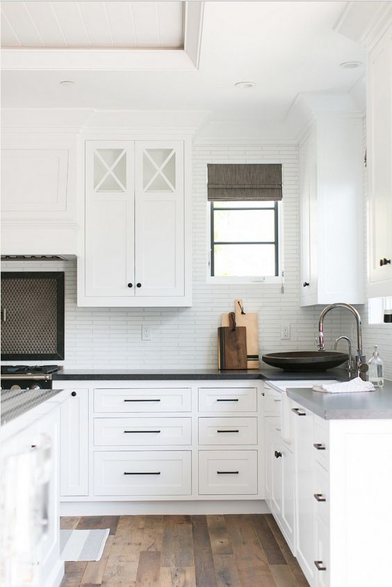 White Kitchen with Black Hardware Brooke Wagner Design