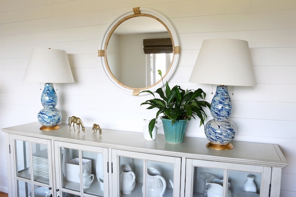 Shiplap Wall in the Dining Room