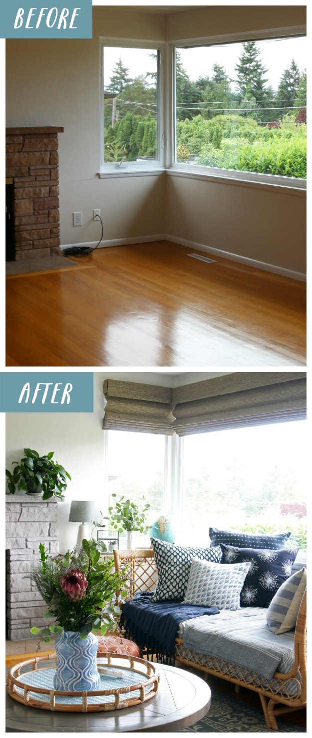 Our Woven Wood Window Shades (Before & After Room Transformation)