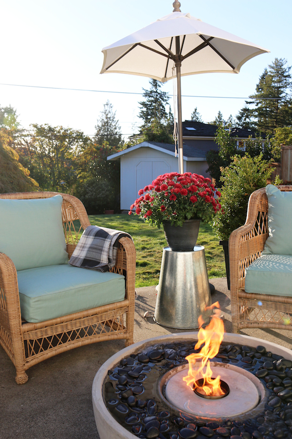 Create an Outdoor Gathering Spot - Patio Fire Fountain Giveaway