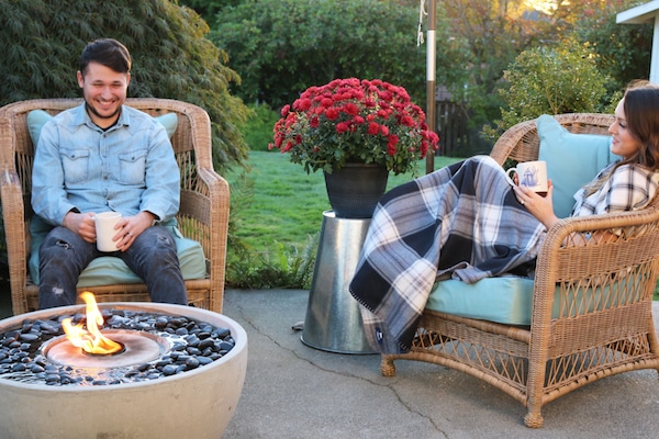 Create an Outdoor Gathering Spot - Patio Fire Fountain Giveaway