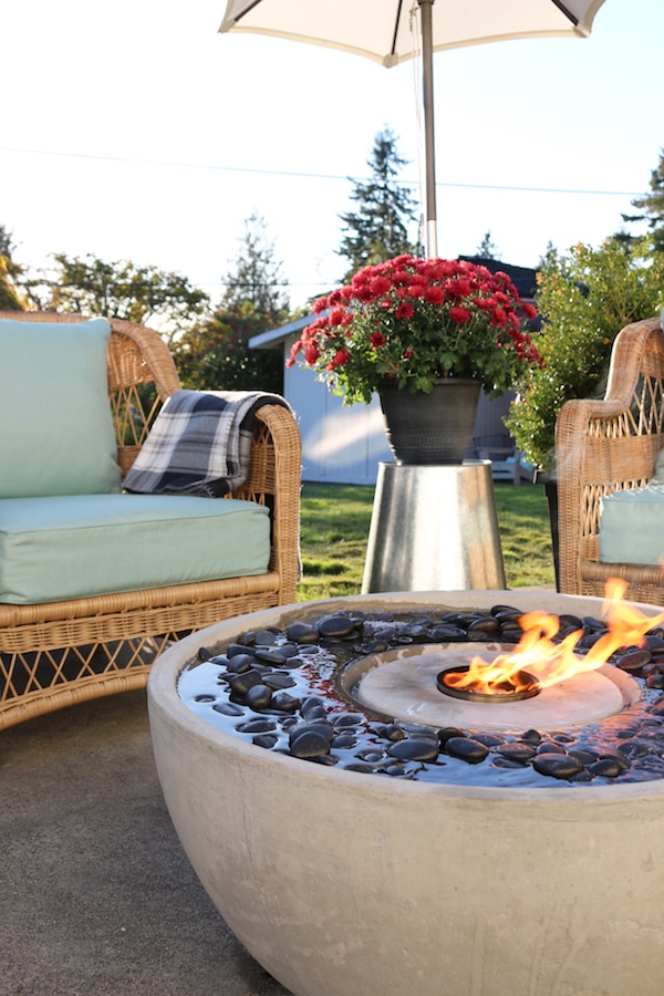 Create an Outdoor Gathering Spot - Patio Fire Fountain Giveaway