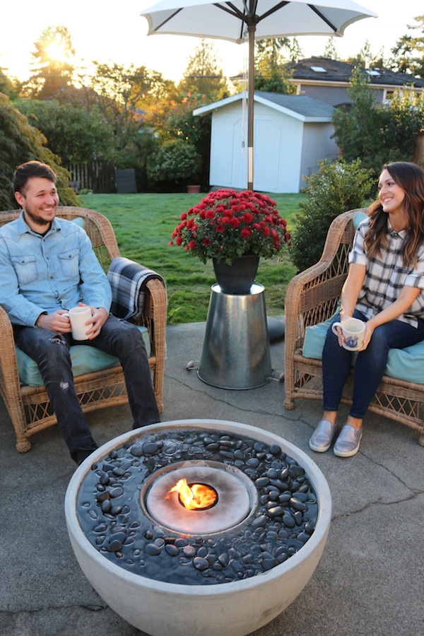 Create an Outdoor Gathering Spot - Patio Fire Fountain Giveaway