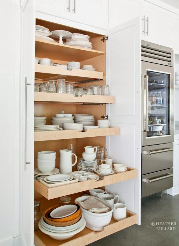 Slide Out Kitchen Pantry Drawers: Inspiration - The Inspired Room