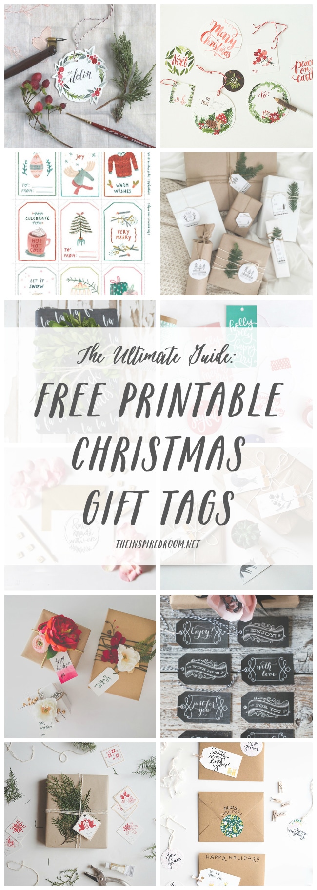 Free Printable Christmas Gift Tags and Gift Wrap