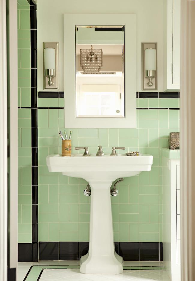 Vintage Bathrooms My Mint Pink Bathroom The Inspired Room