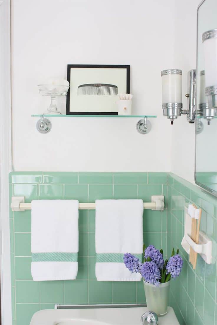 Vintage Bathrooms My Mint Pink Bathroom The Inspired Room