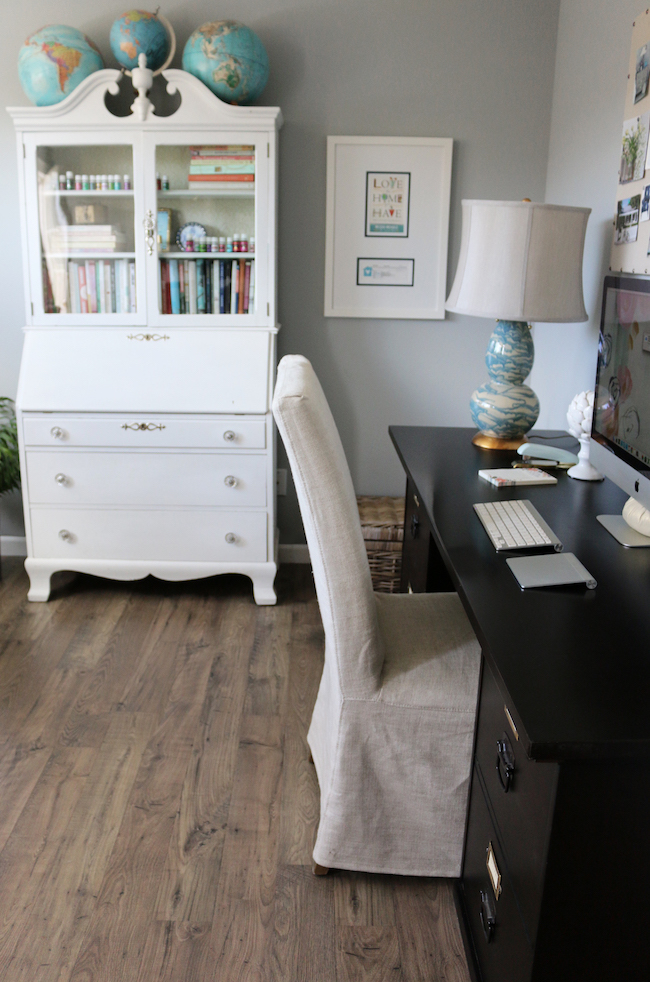 Our Home Office Progress (after the new flooring!)