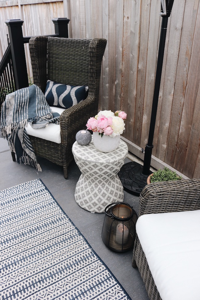 Shabby Chic Chair Seat Cushions, Kate Forman Charcoal Stripe