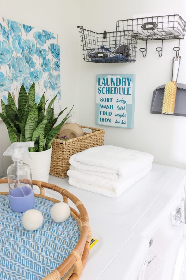 A Cute &amp; Organized 'Laundry Room' in a Closet! - The Inspired Room