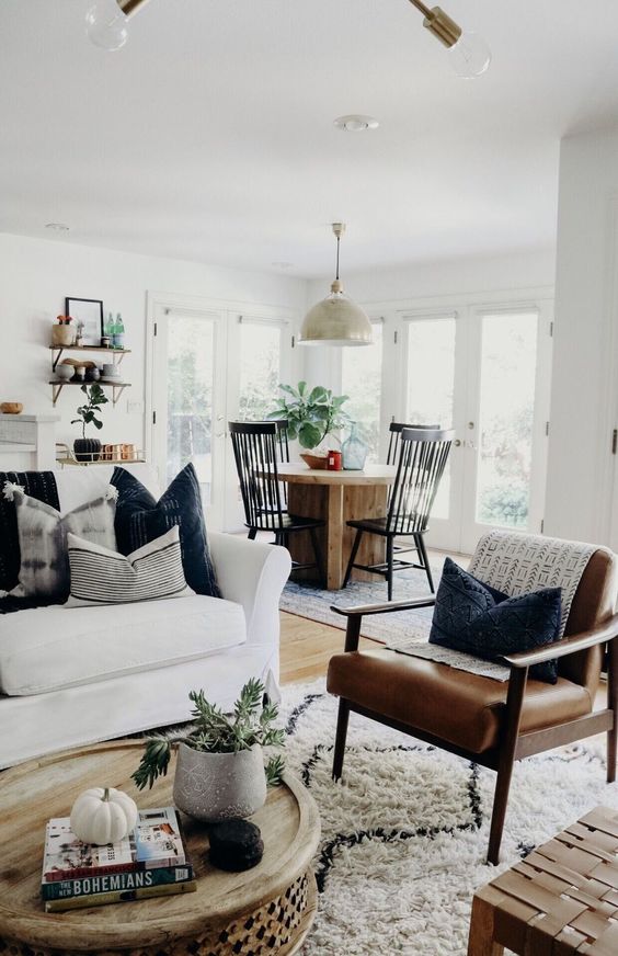 White (+ Neutral) Couch in a Room Inspiration