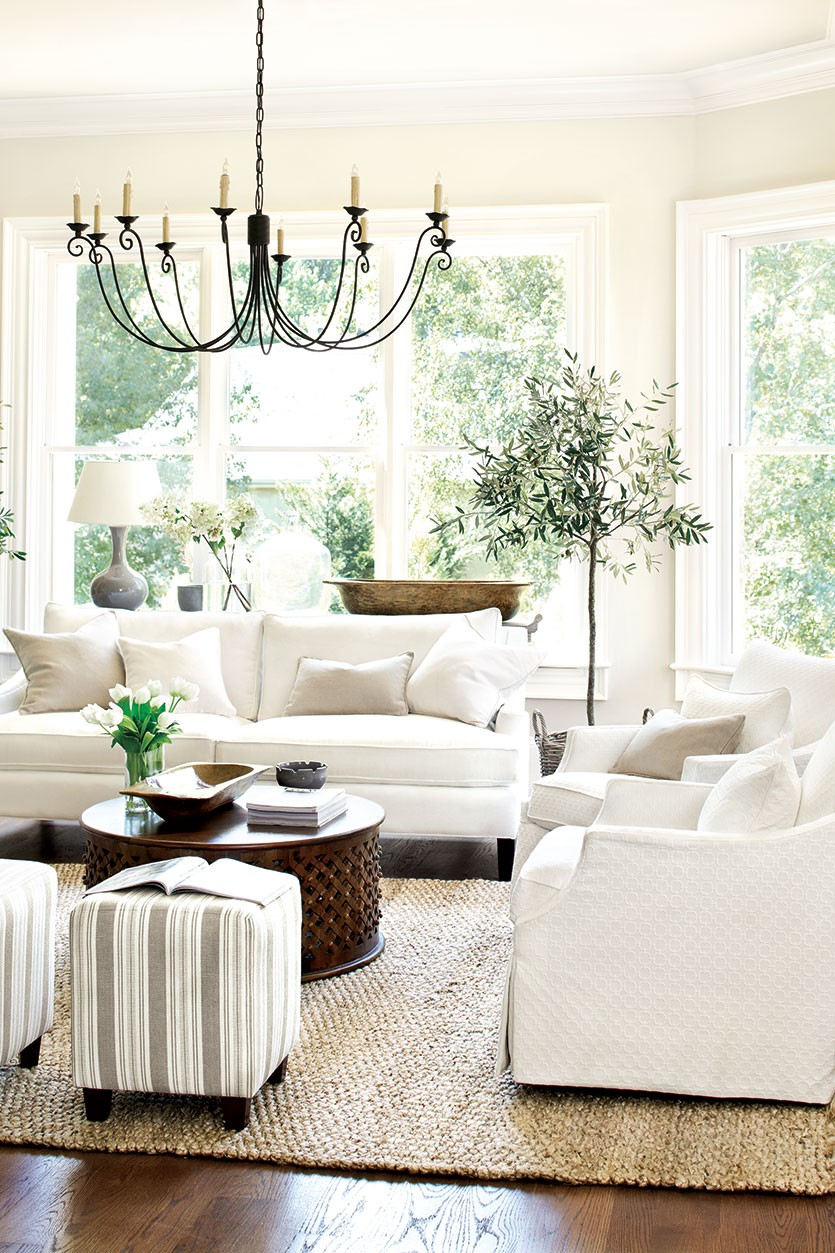 White (+ Neutral) Couch in a Room Inspiration