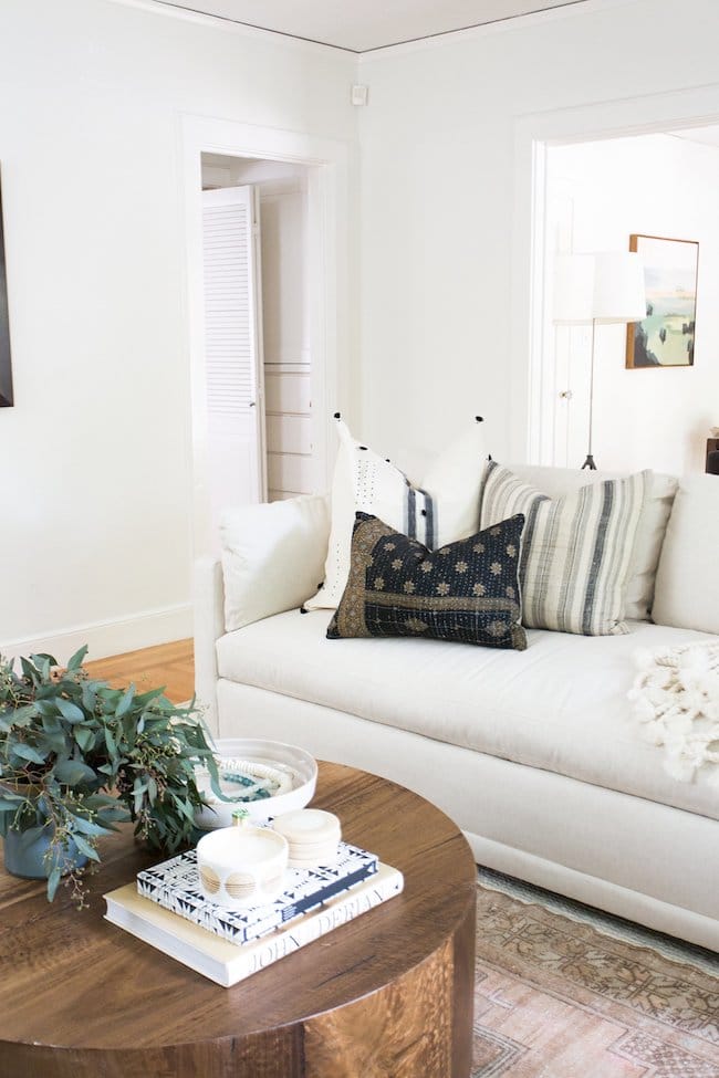 White (+ Neutral) Couch in a Room Inspiration - The Inspired Room