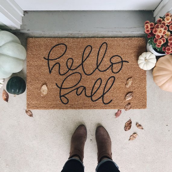 Friday Favorites Porches- Awning and Fall Doormats - Nesting With