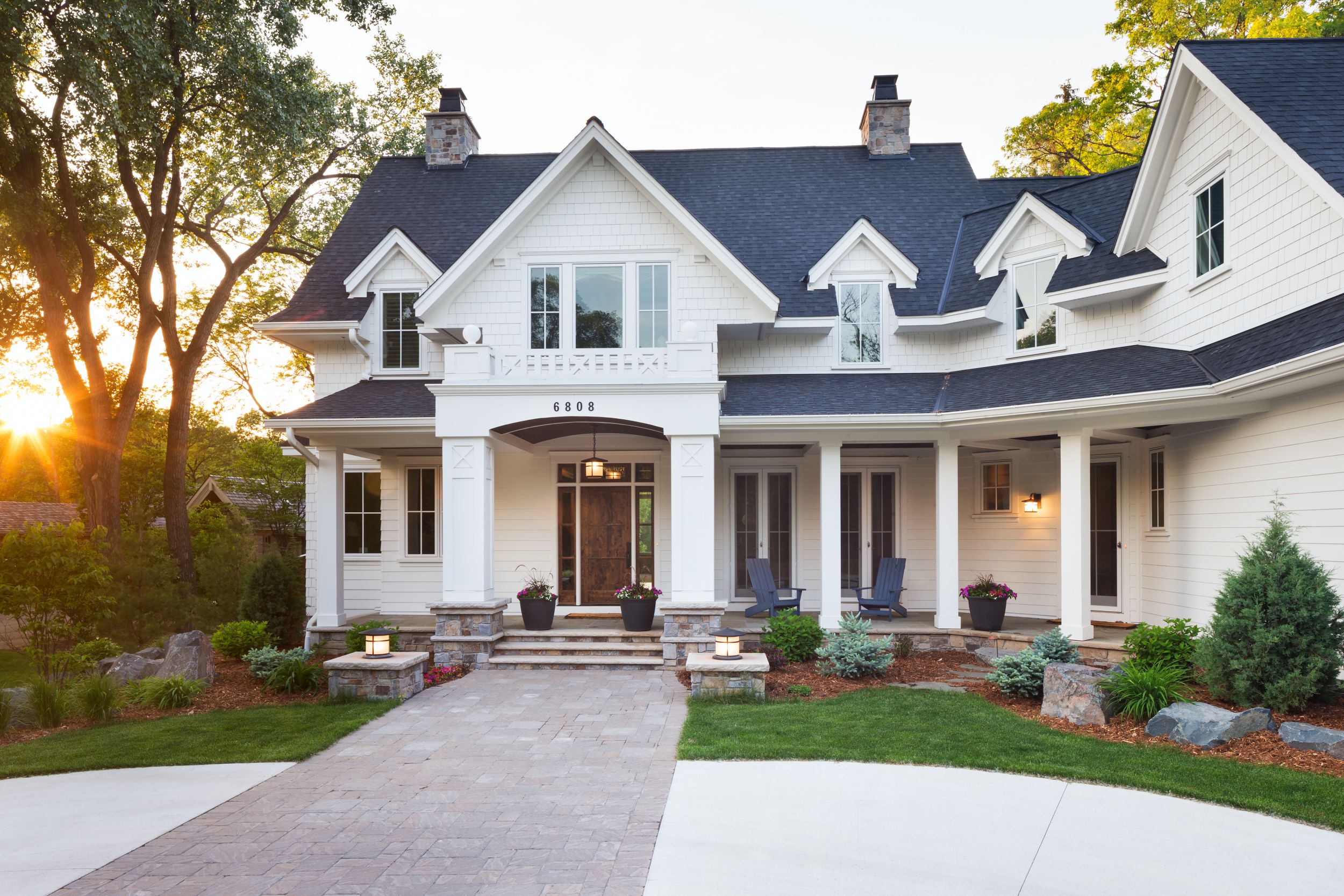 White Traditional Home - Great Neighborhood Homes