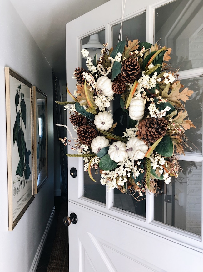 My Fall Wreath + How to Hang a Wreath on the Door